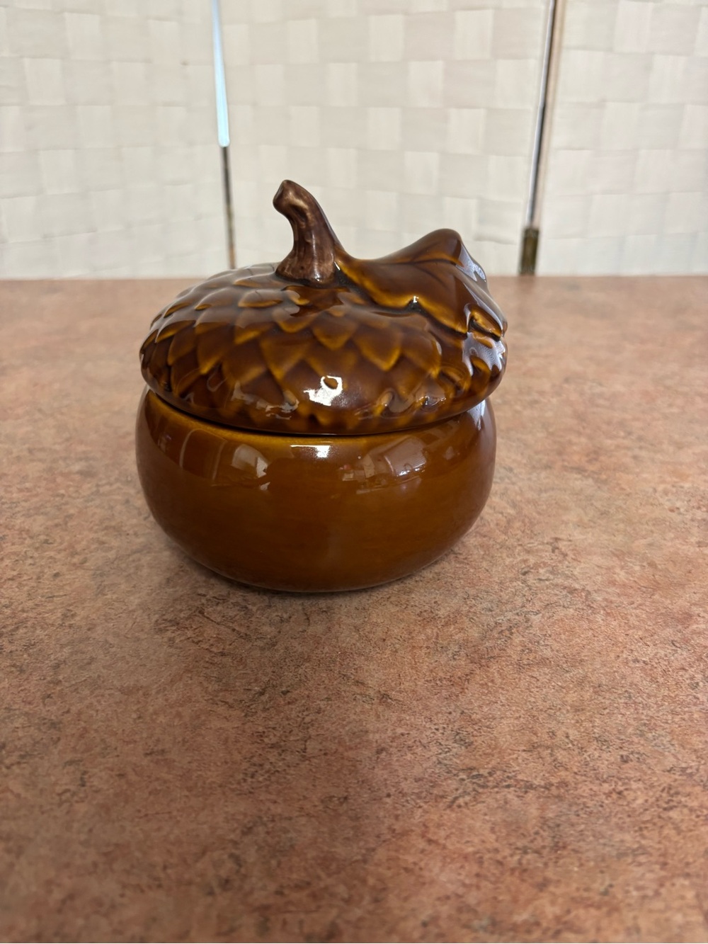 B. Eigen Williams Sonoma Brown Acorn Shaped Soup Bowl - never used